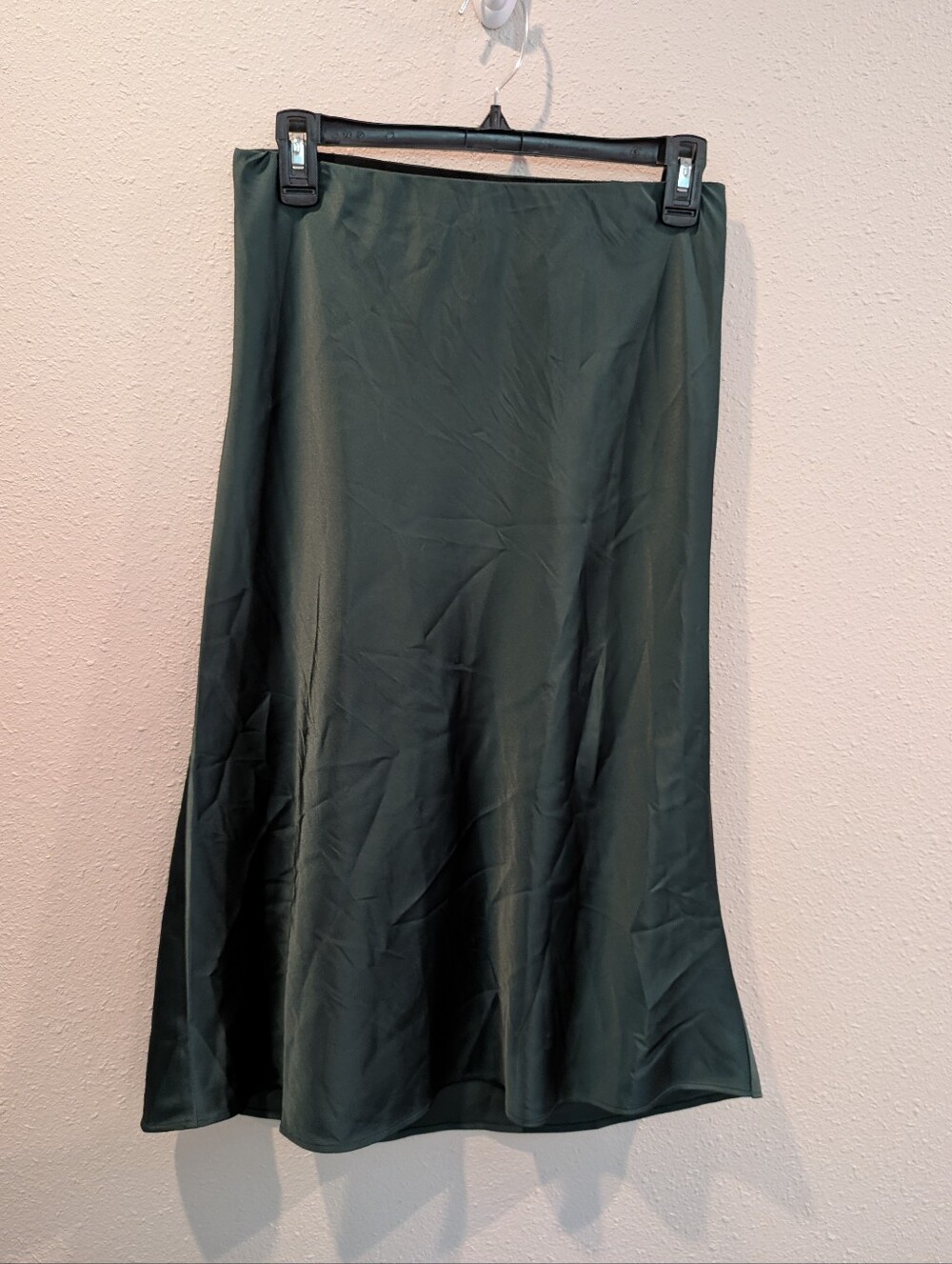 The Drop Maya Silky Slip Skirt In Trek Green